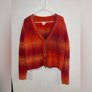 Women's Anthropology Multicolor Striped Cardigan.